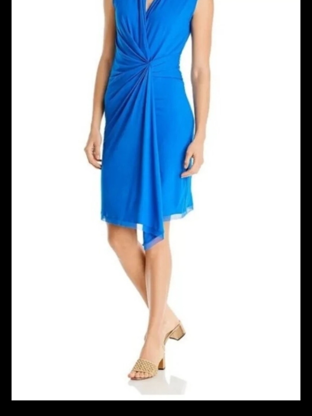 Kobi Halperin "Maureen" Twist-Front blue Jersey Dress